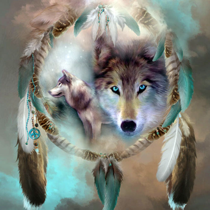 Colorful Wolf Diamond Painting Painting