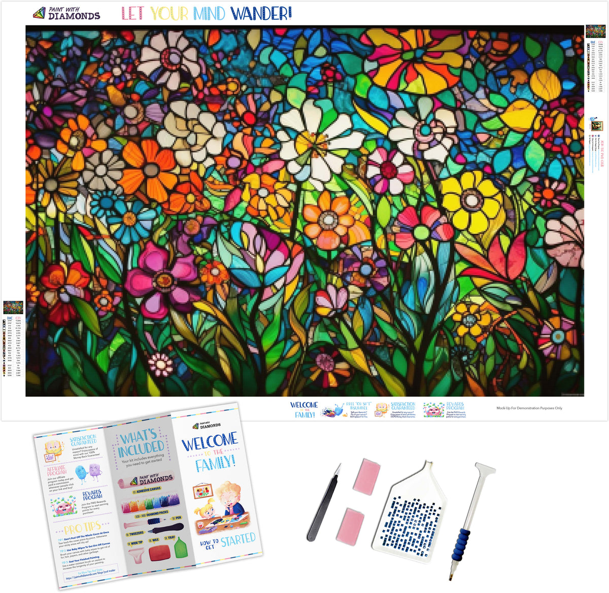 Vibrant Butterfly Garden Official Diamond Painting Kit