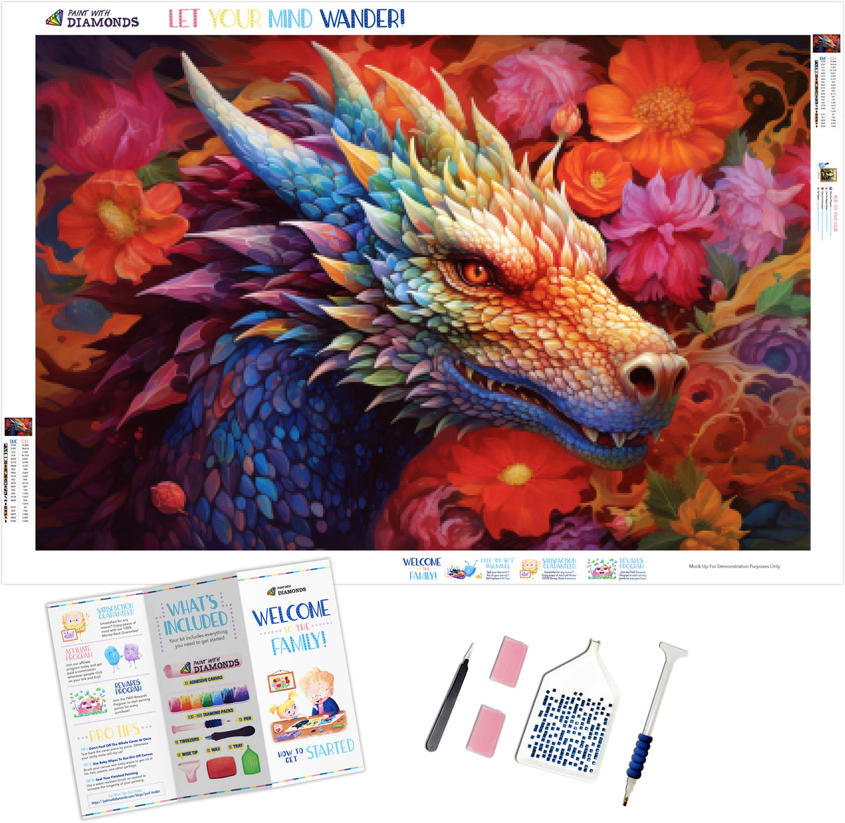 Dragon's Mirage Diamond Painting Kit Paint With Diamonds Official