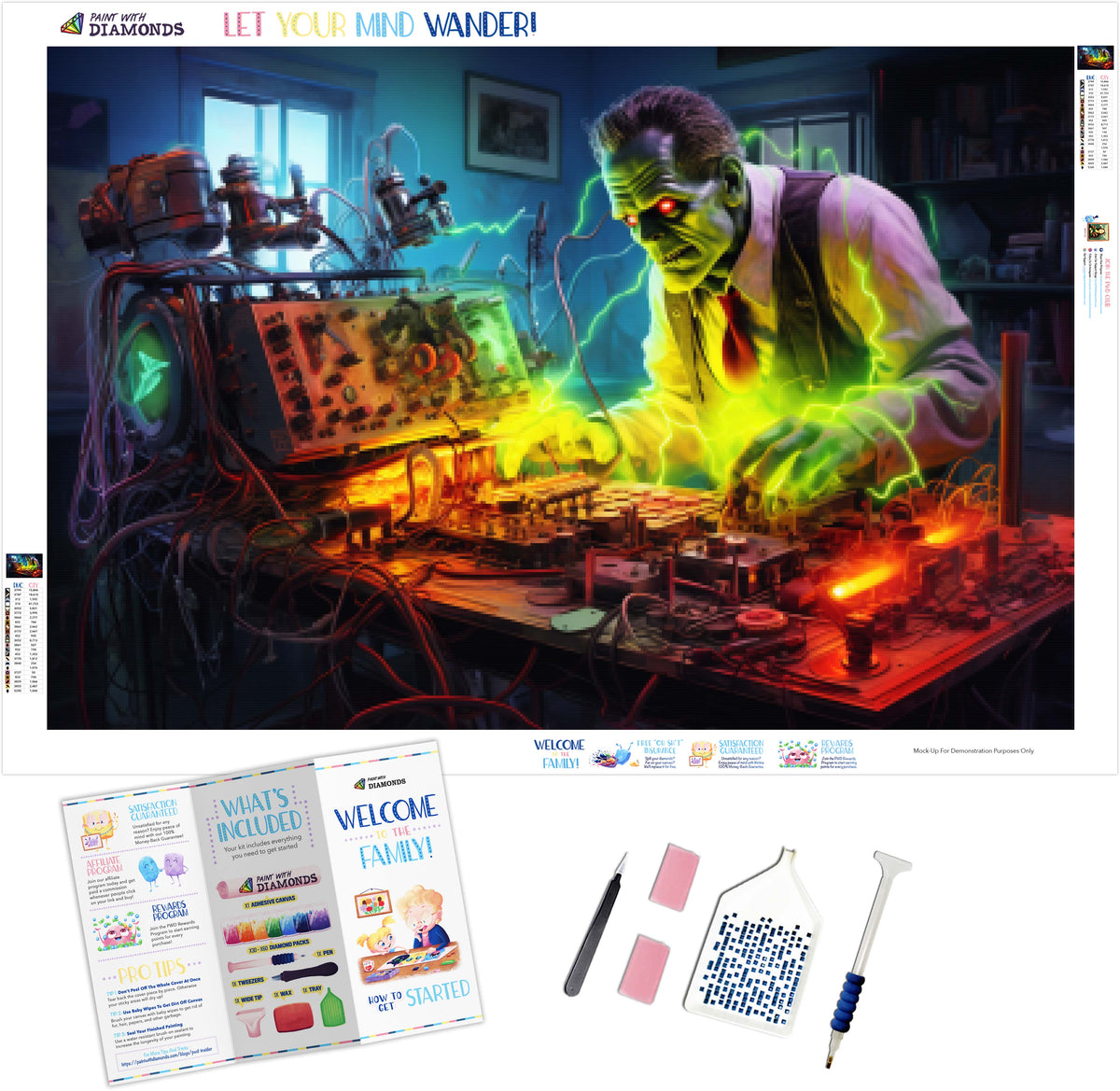 Frankenstein's Laboratory Diamond Painting Kit Paint With Diamonds
