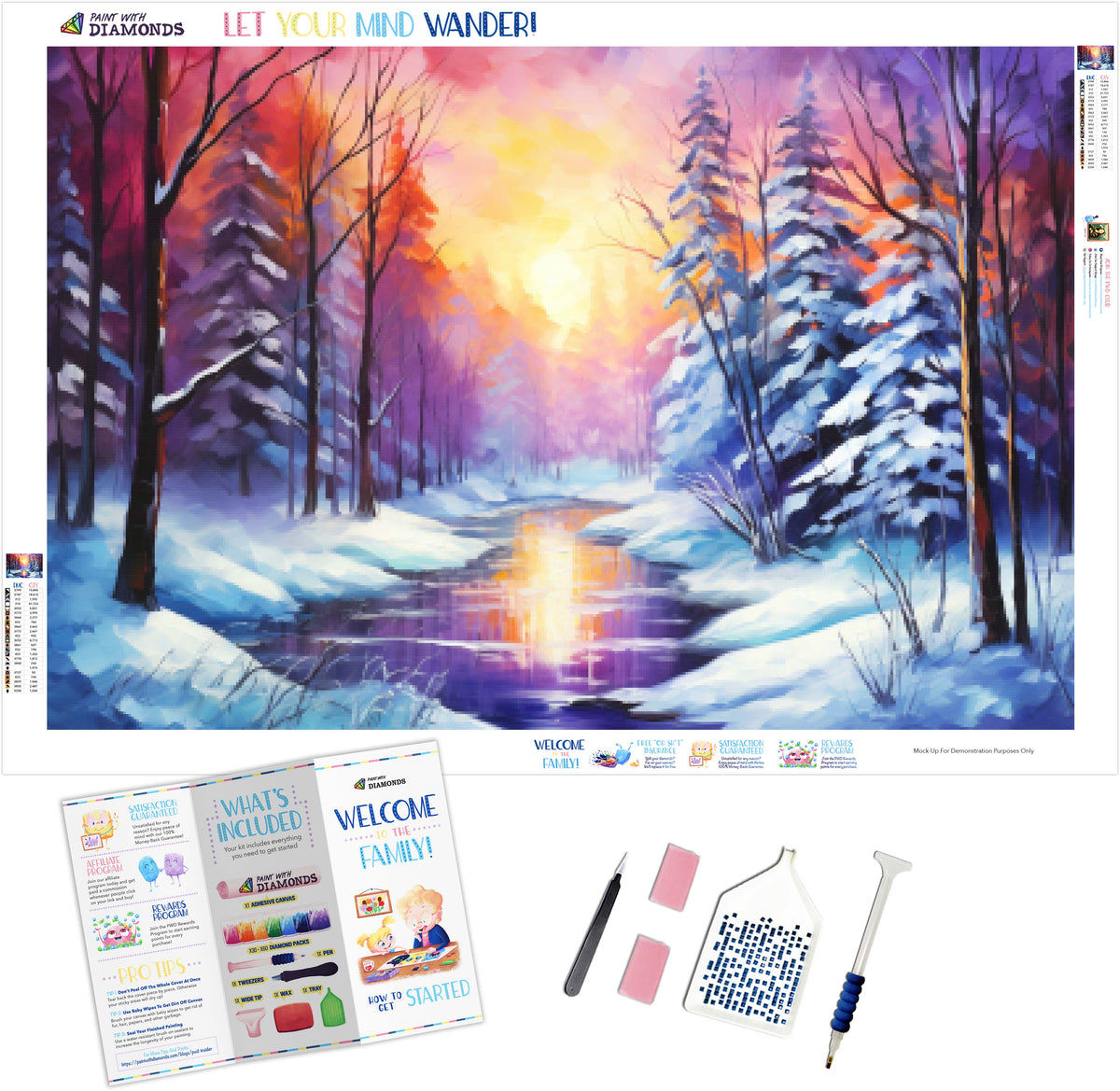 Frosty Forest Winter Symphony Diamond Painting Kit Paint With Diamonds
