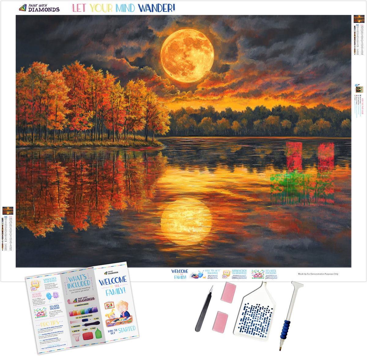 Harvest Moon Reflections Official Diamond Painting Kit | Diamond Art ...
