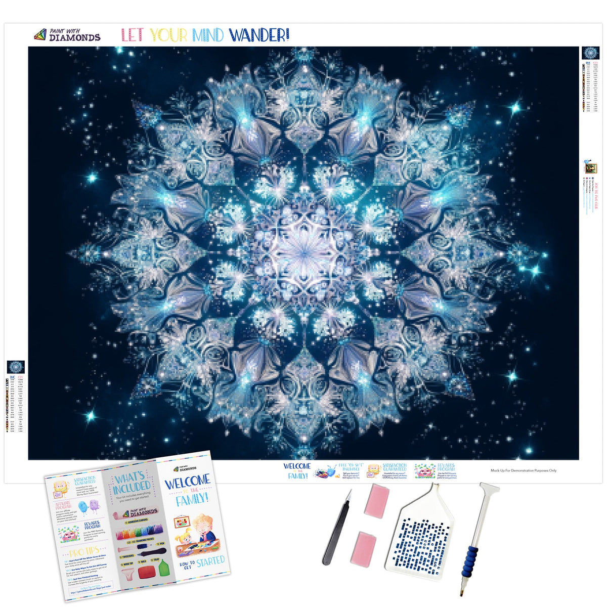 Midnight Snow Mandala Diamond Painting - Full Drill Kit | Paint
