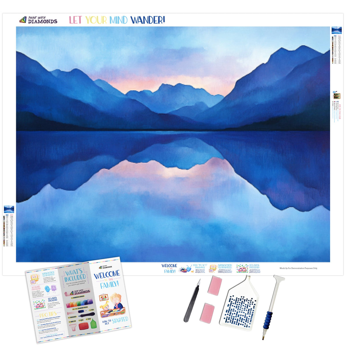 Mountain Lake At Twilight Diamond Painting - Full Drill Kit | Paint ...
