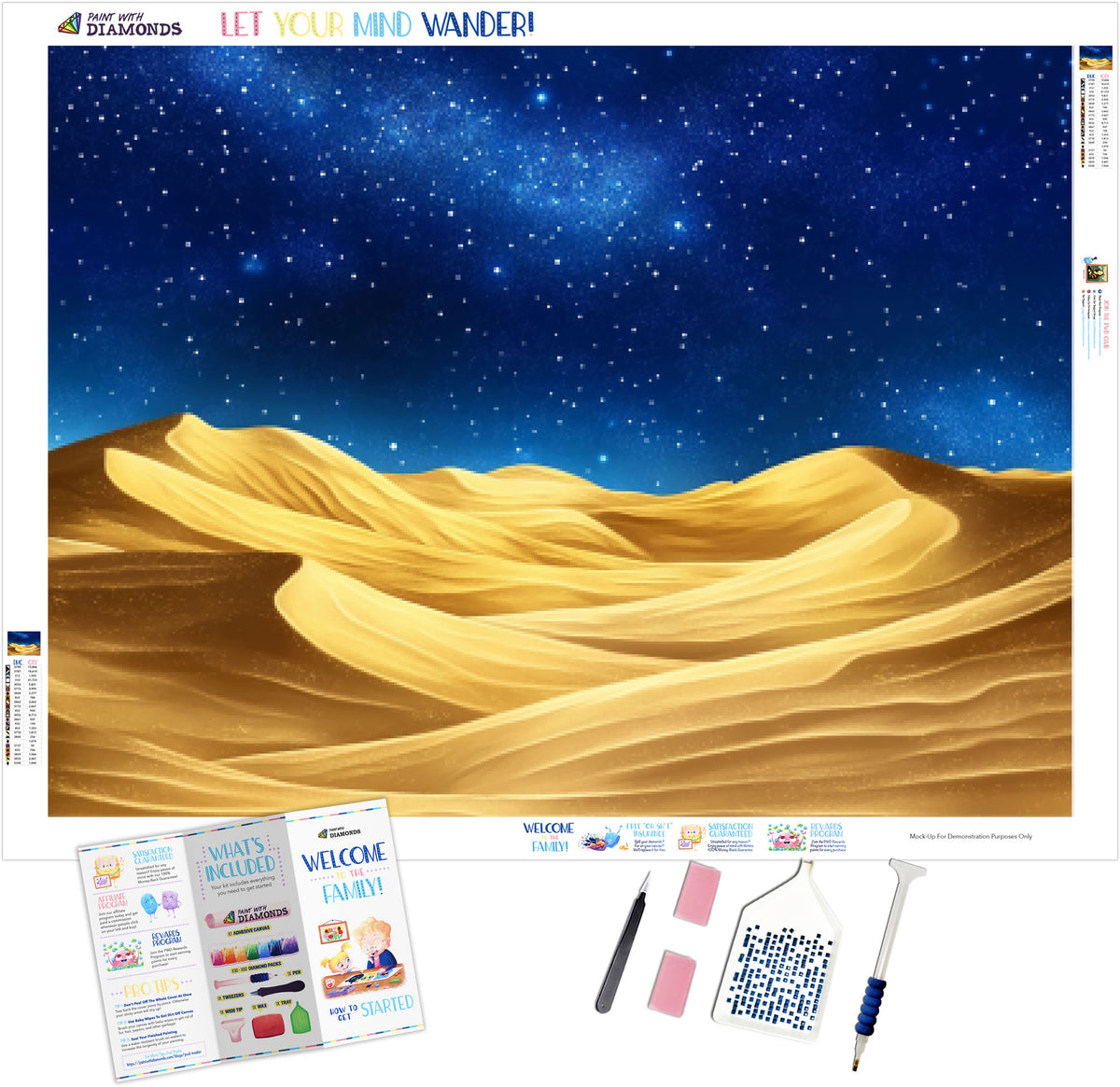 Starlit Night Over the Desert Dunes Official Diamond Painting Kit