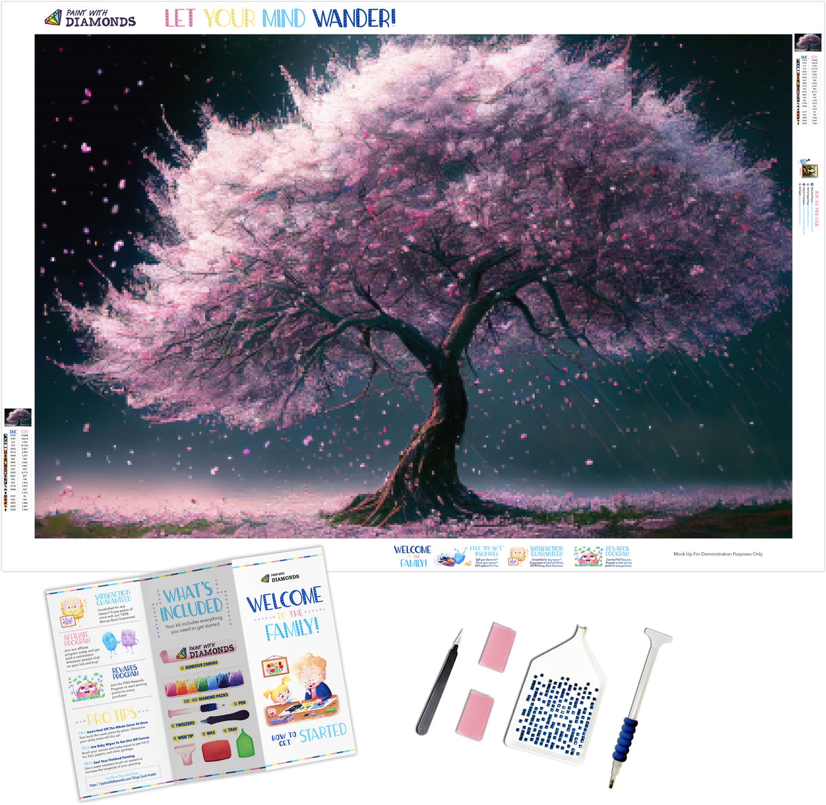 Cherry Blossom Full Bloom Official Diamond Painting Kit | Diamond Art |  Paint With Diamonds®