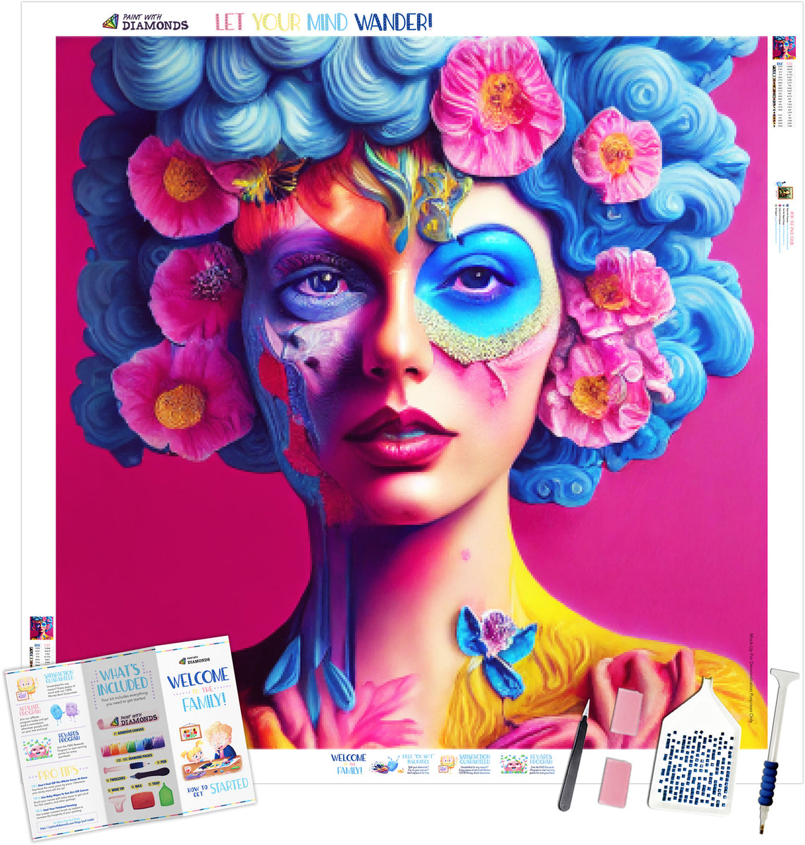 Colorful Floral Princess Official Diamond Painting Kit Diamond Art