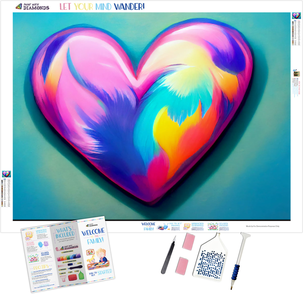 Colors Of My Heart Official Diamond Painting Kit | Diamond Art | Paint ...