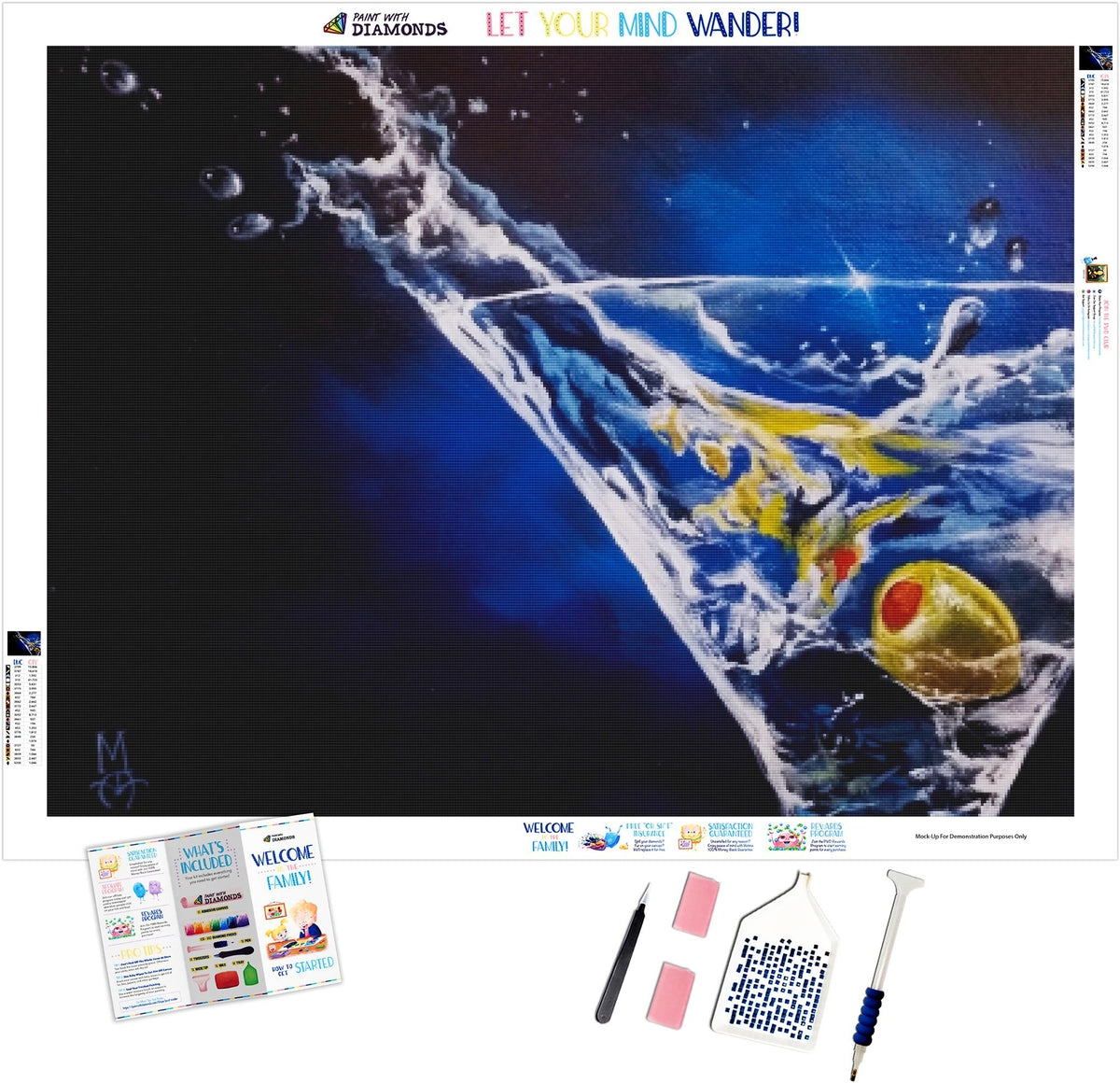 Shaken Not Stirred Official Diamond Painting Kit (Full Drill) Paint