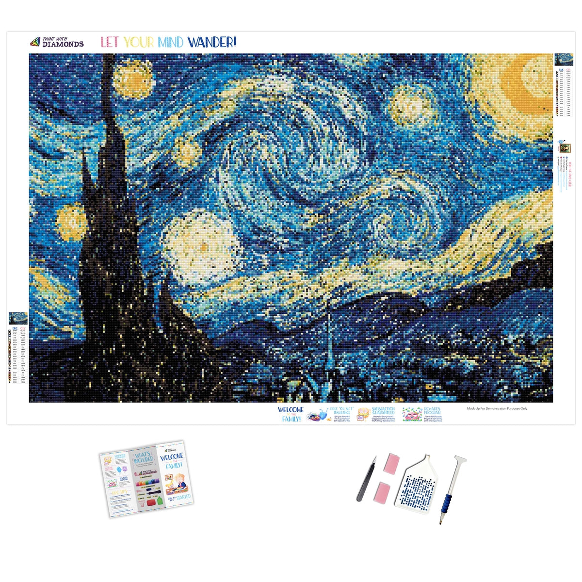 Diamond Dotz Diamond Art Kit 10.6x14.6-starry Night (van Gogh) : Target