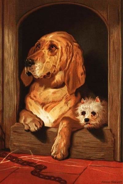 Famous Art Diamond Painting Kit - Bloodhound And A Terrier- - Paint With Diamonds