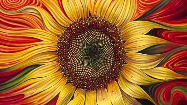 Flower Diamond Painting Kit - Heart Of Sunflower-Square 20x30cm- - Paint With Diamonds