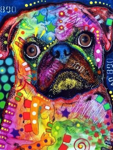 Dog Diamond Painting Kit - Pug- - Paint With Diamonds
