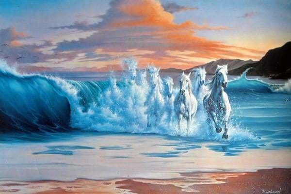 Ocean Diamond Painting Kit - The Wave-Square 20x30cm- - Paint With Diamonds