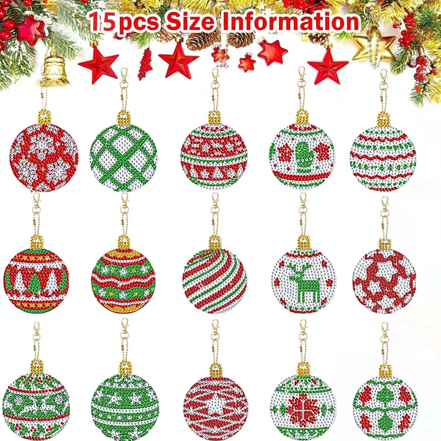 Christmas Ball Ornaments (Set Of 15), image size:1500x1500