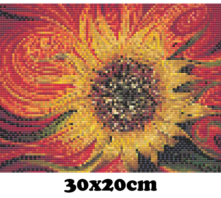 Sunflowers 5D DIY Diamond Painting Kit, Full Square / Round Drill