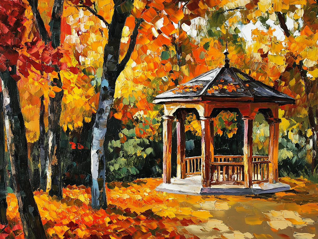 Autumn Gazebo Official Diamond Painting Kit | Diamond Art | Paint