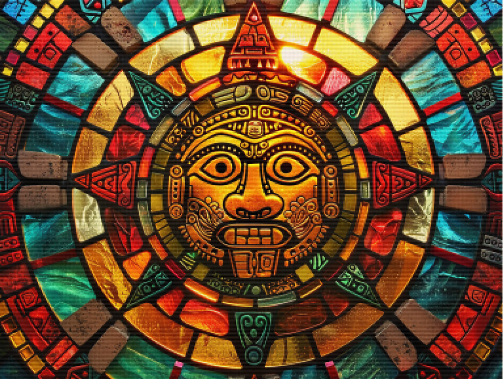 Aztec Sun Stone Official Diamond Painting Kit | Diamond Art | Paint ...