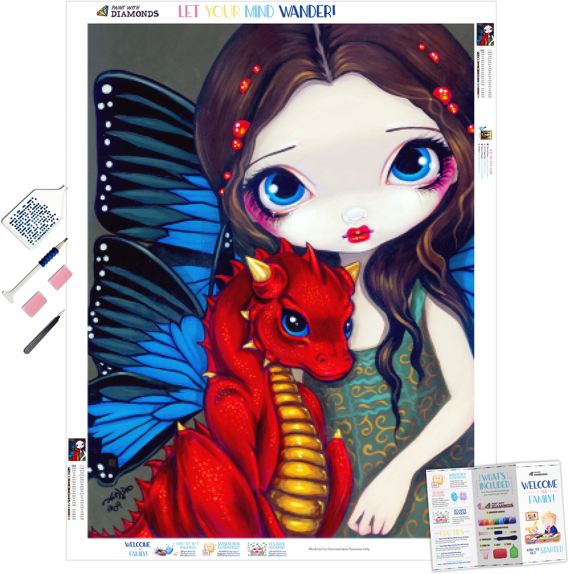 Baby Red Dragon – Paint With Diamonds