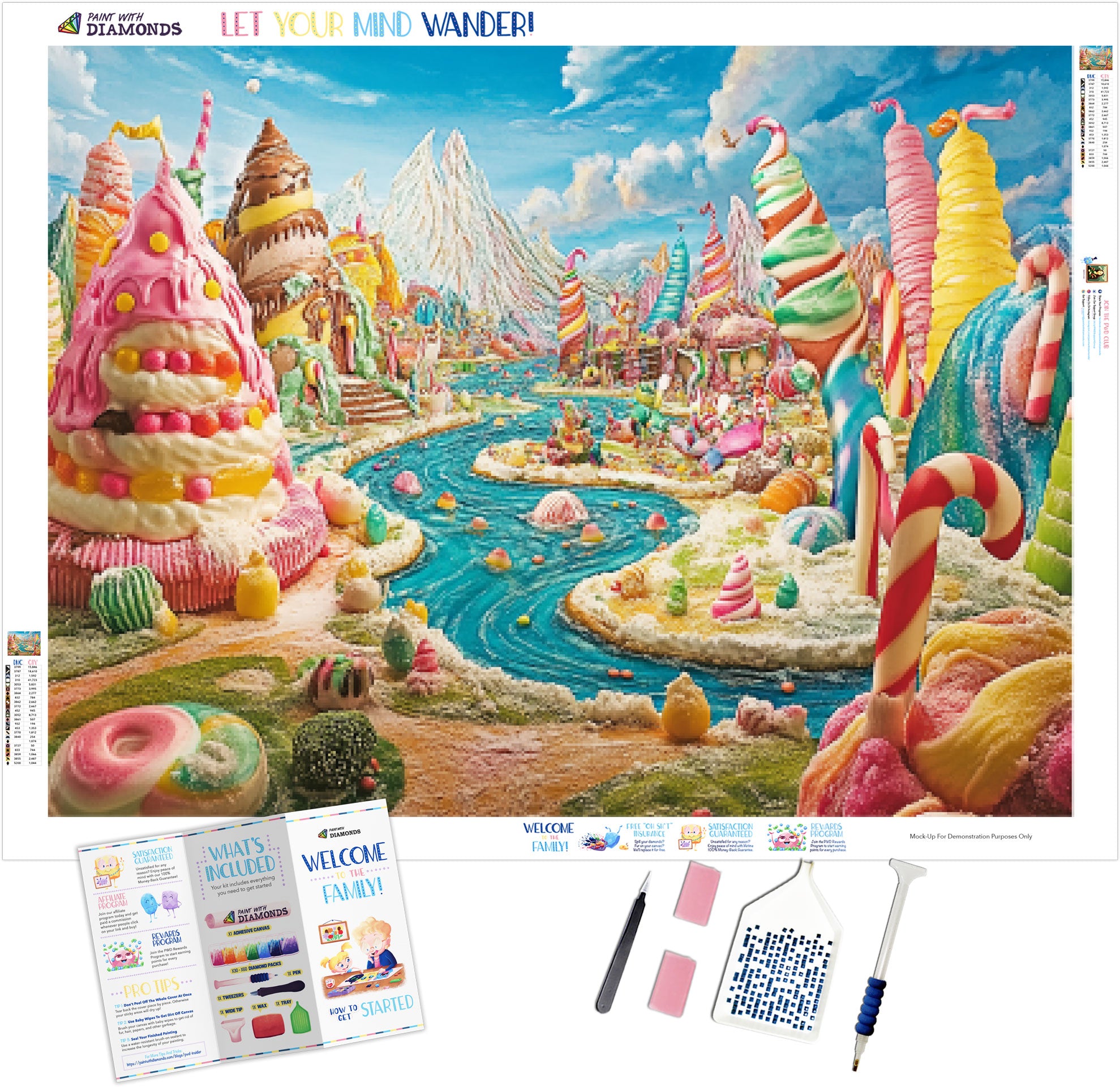 Candy Land Fantasy Official Diamond Painting Kit | Diamond Art