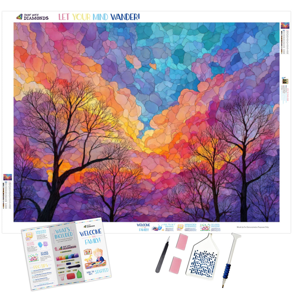 Candy Sky Over Winter Trees - Product Mockup 1