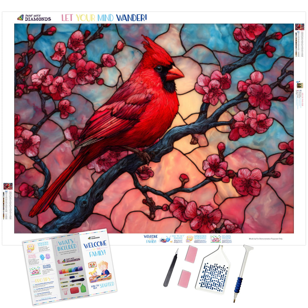 Cardinal And Cherry Blossoms - Product Mockup 1