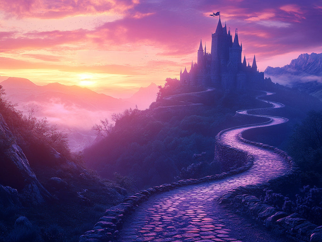 Castle Path Of Dawn Diamond Painting - Full Drill Kit | Paint With ...