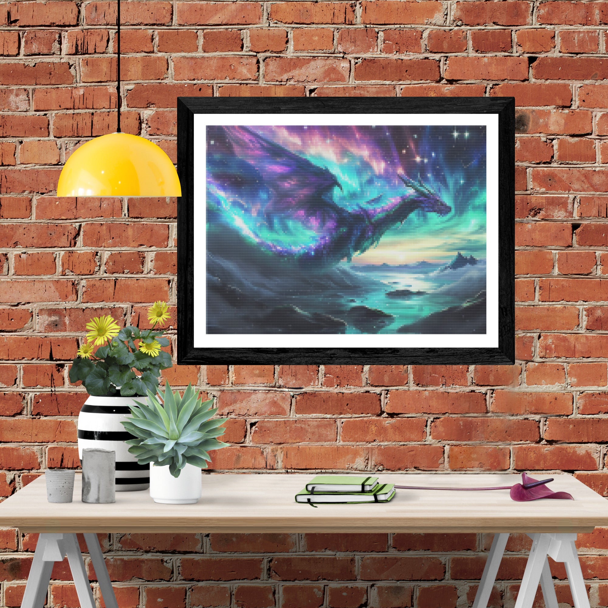 Celestial Dragon in the Aurora Sky Official Diamond Painting Kit