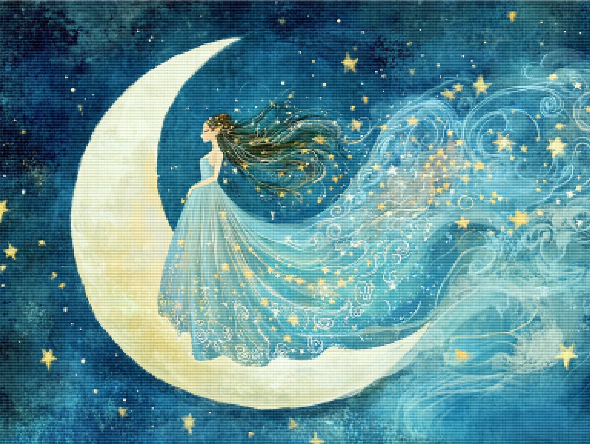 Celestial Moon Goddess Official Diamond Painting Kit | Diamond Art