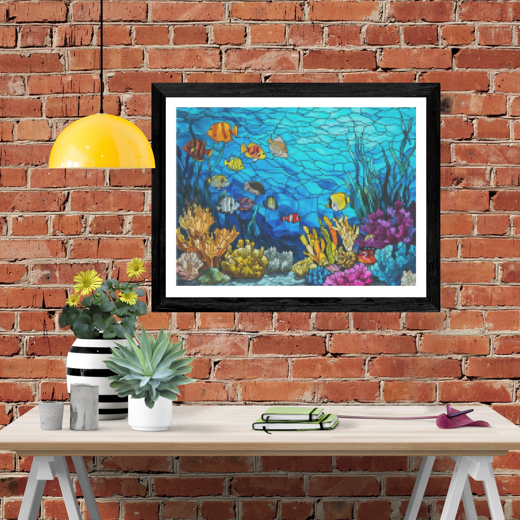 Buy Underwater light up stained glass painting