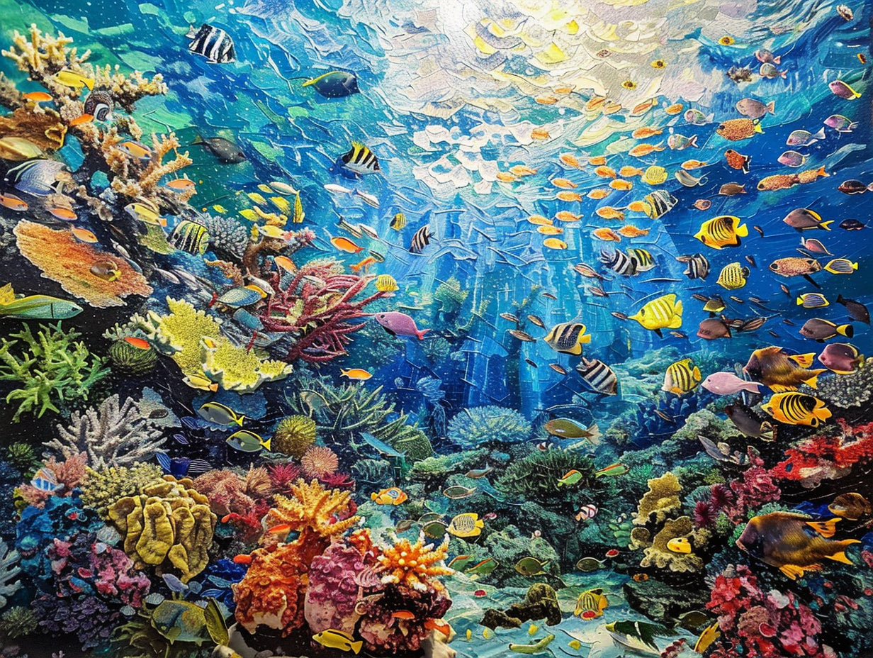 Coral Reef Underwater Scene Official Diamond Painting Kit