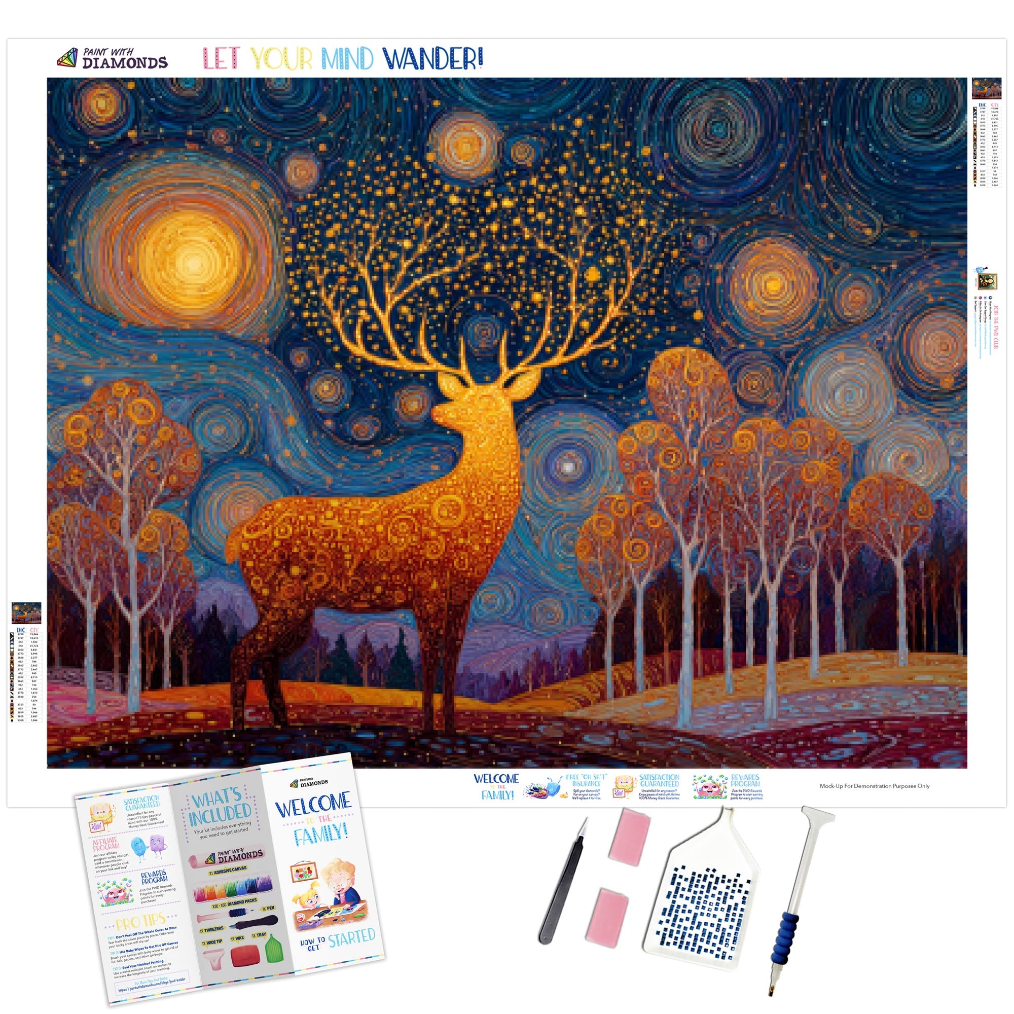 Acoustic wall art - Deer at dawn Deer at Dawn painting display picture 1