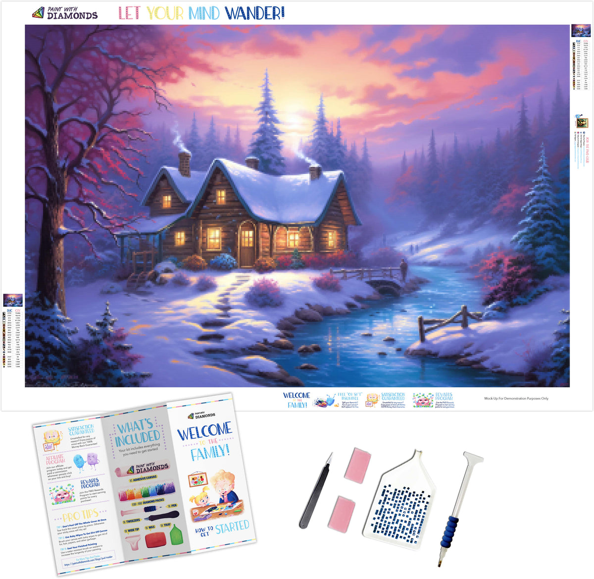 Cottage Windows Warm Sunrise Diamond Painting Kit Paint With Diamonds