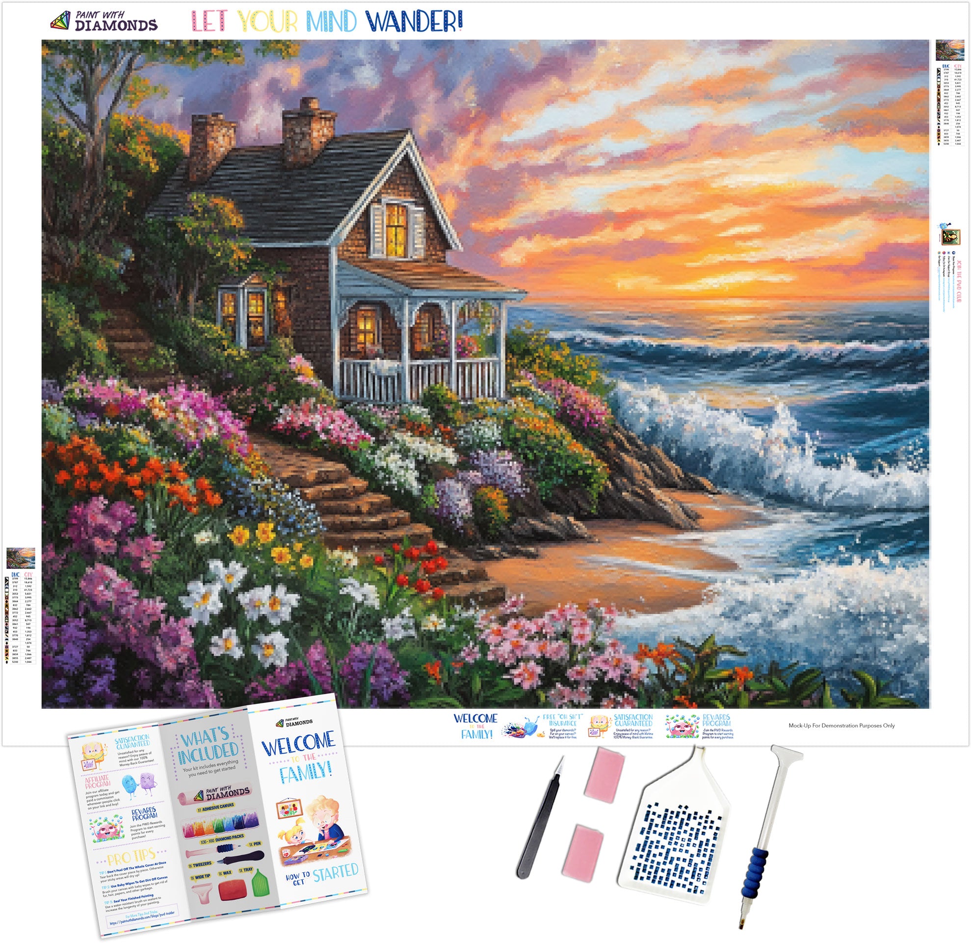 ダイヤモンドアートクラブ Cottage in the  Cottage by the Sea – Diamond Art Club