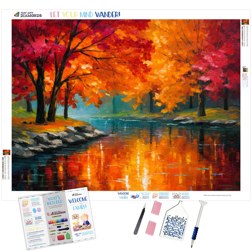 Crimson Maple Riverbank - Product Mockup 1