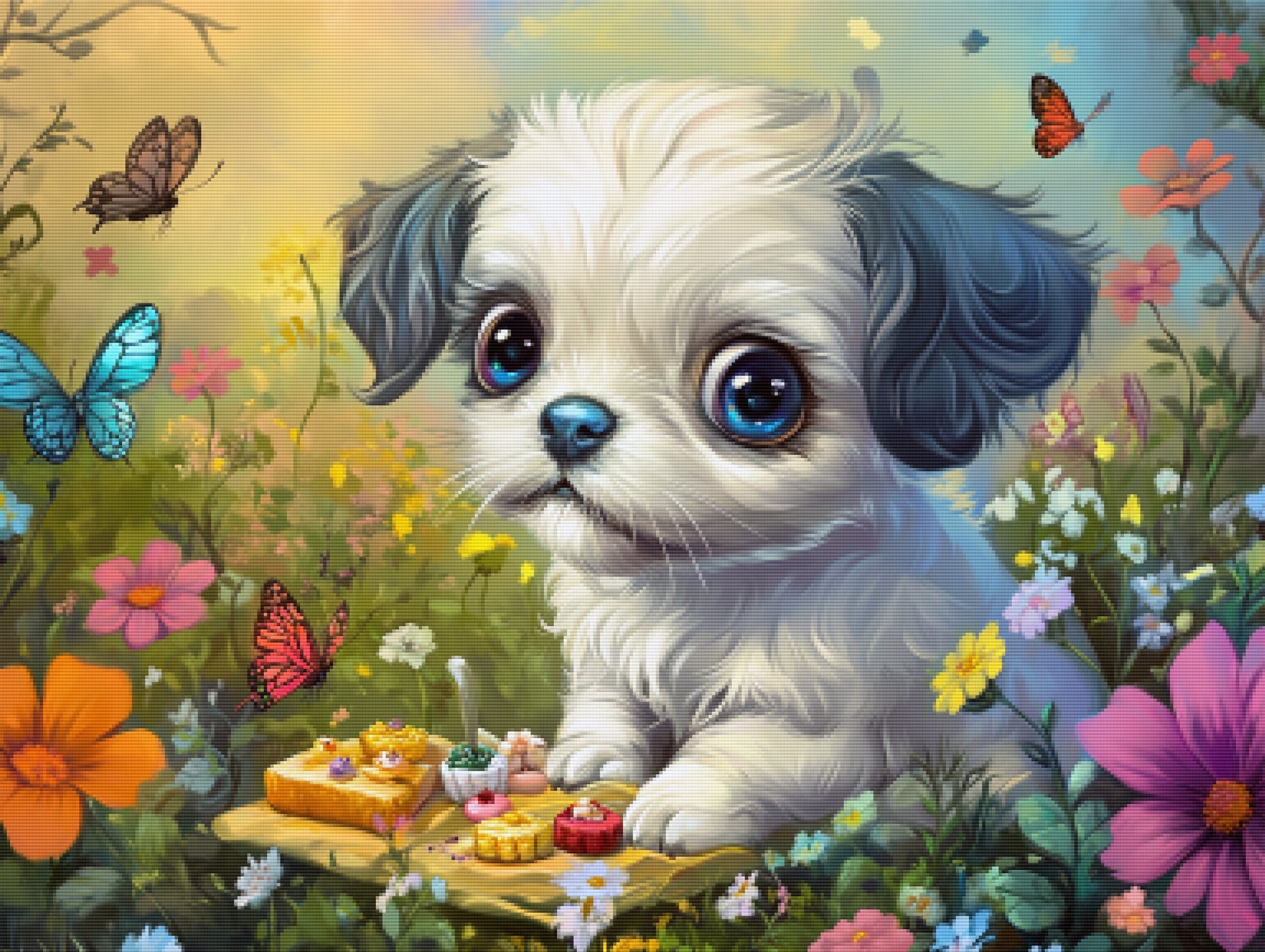アイドル [MINYYUNY] Precious Lettering PET Color Cute Puppy Sparkling Eyes – Paint With Diamonds