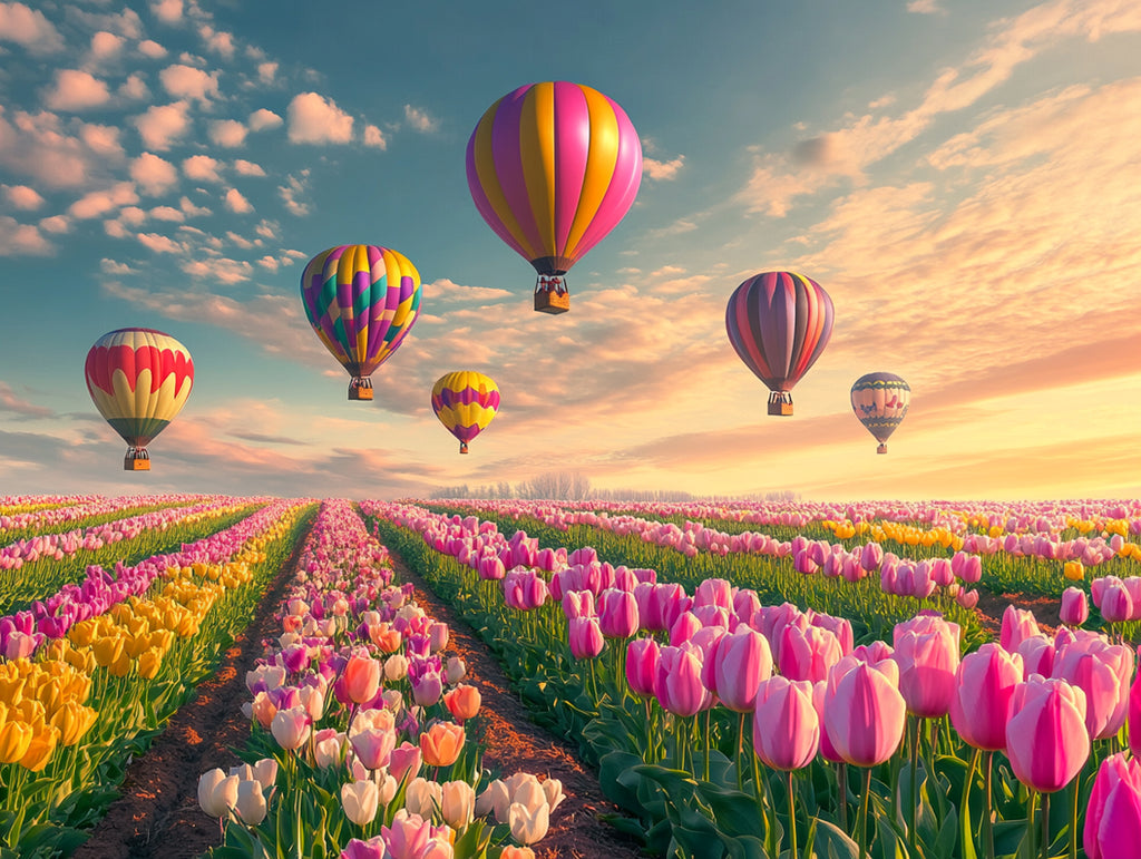 Dreamy Scene Of Colorful Hot Air Balloons Official Diamond Painting ...