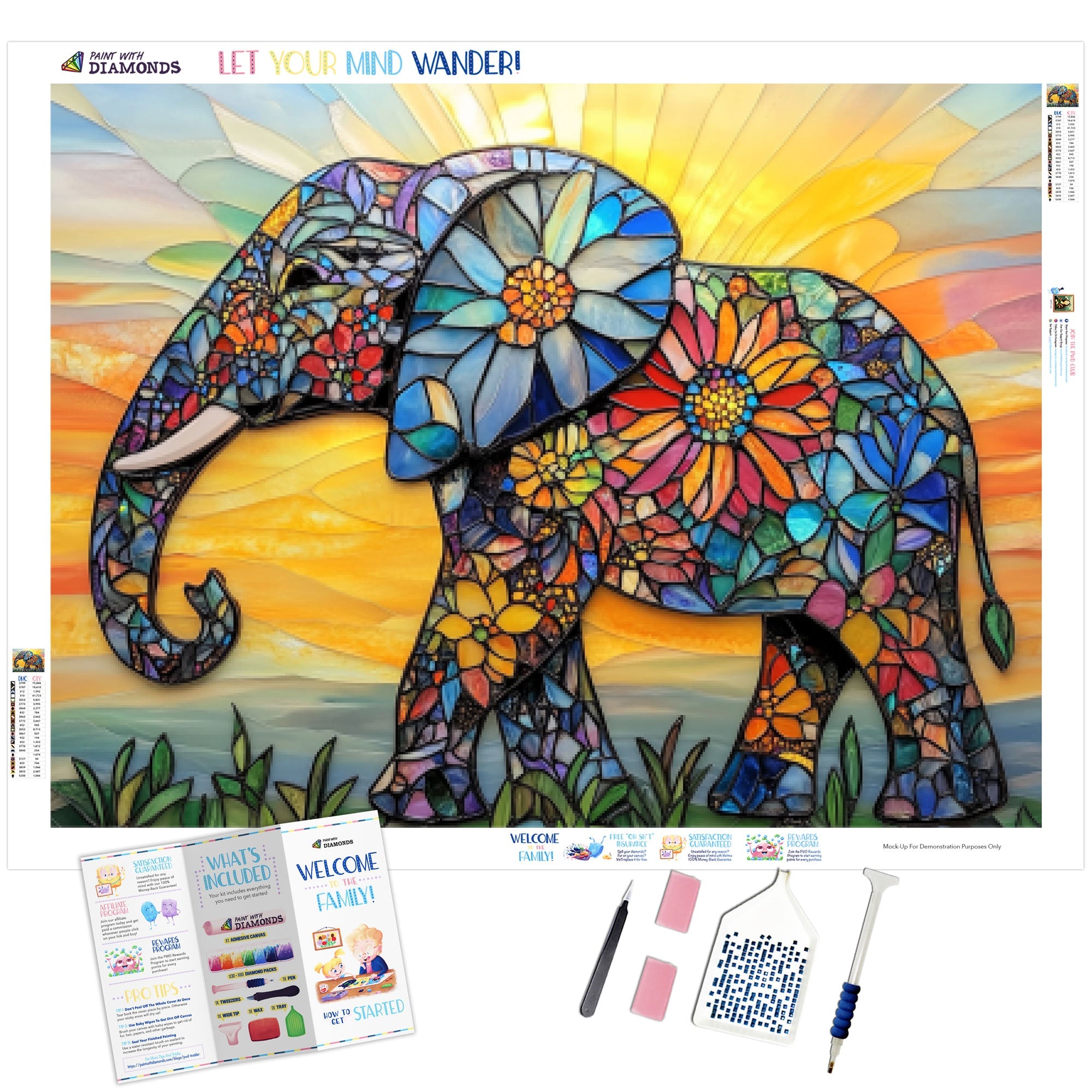 Elephant Of Serenity Diamond Painting - Full Drill Kit | Paint