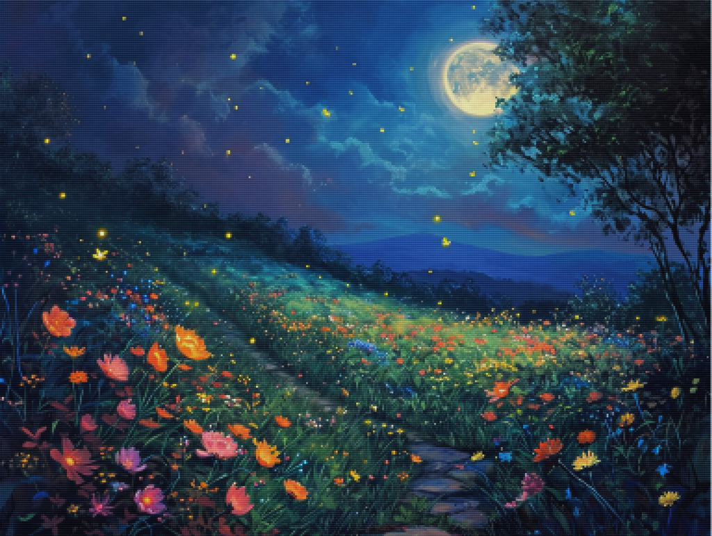 Perfect Picture Spring Night Enchanted Spring Night Landscape Official Diamond Painting Kit ...