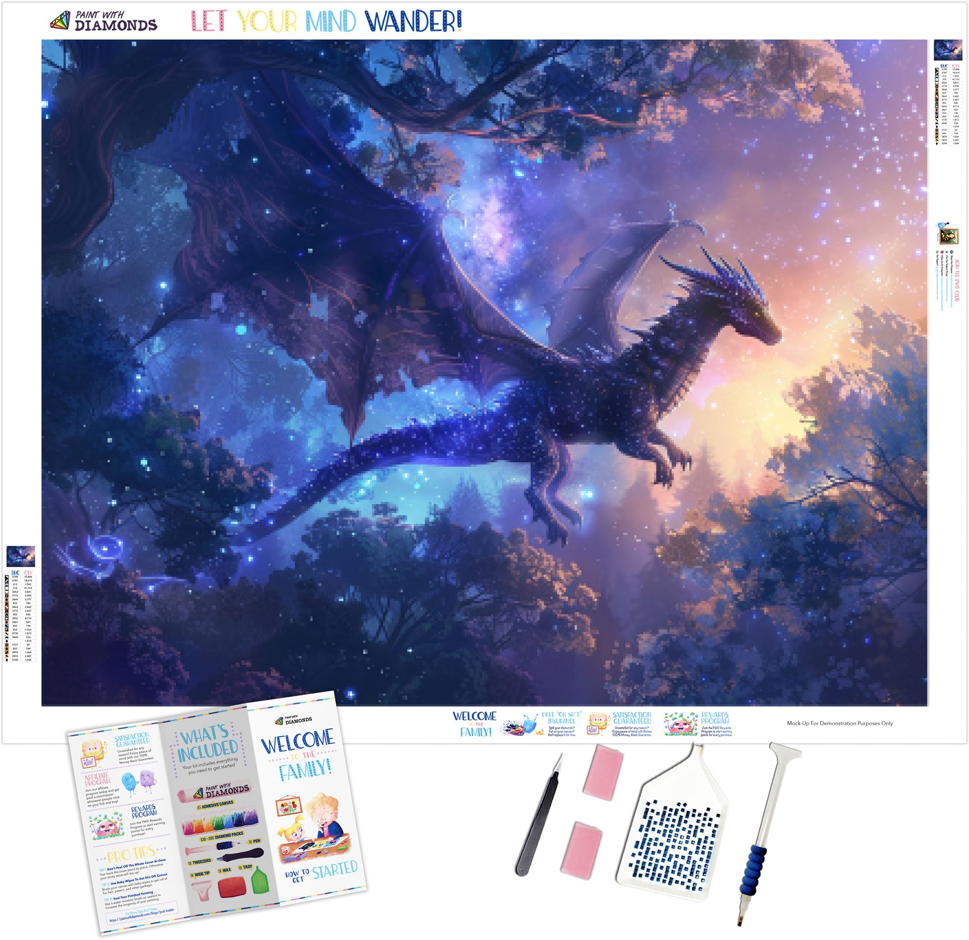 Ethereal Scene Featuring A Celestial Dragon Official Diamond