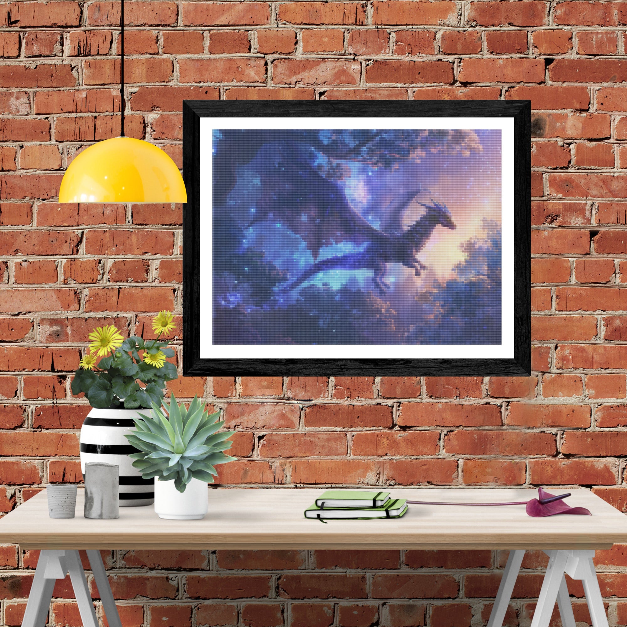 Ethereal Scene Featuring A Celestial Dragon Official Diamond