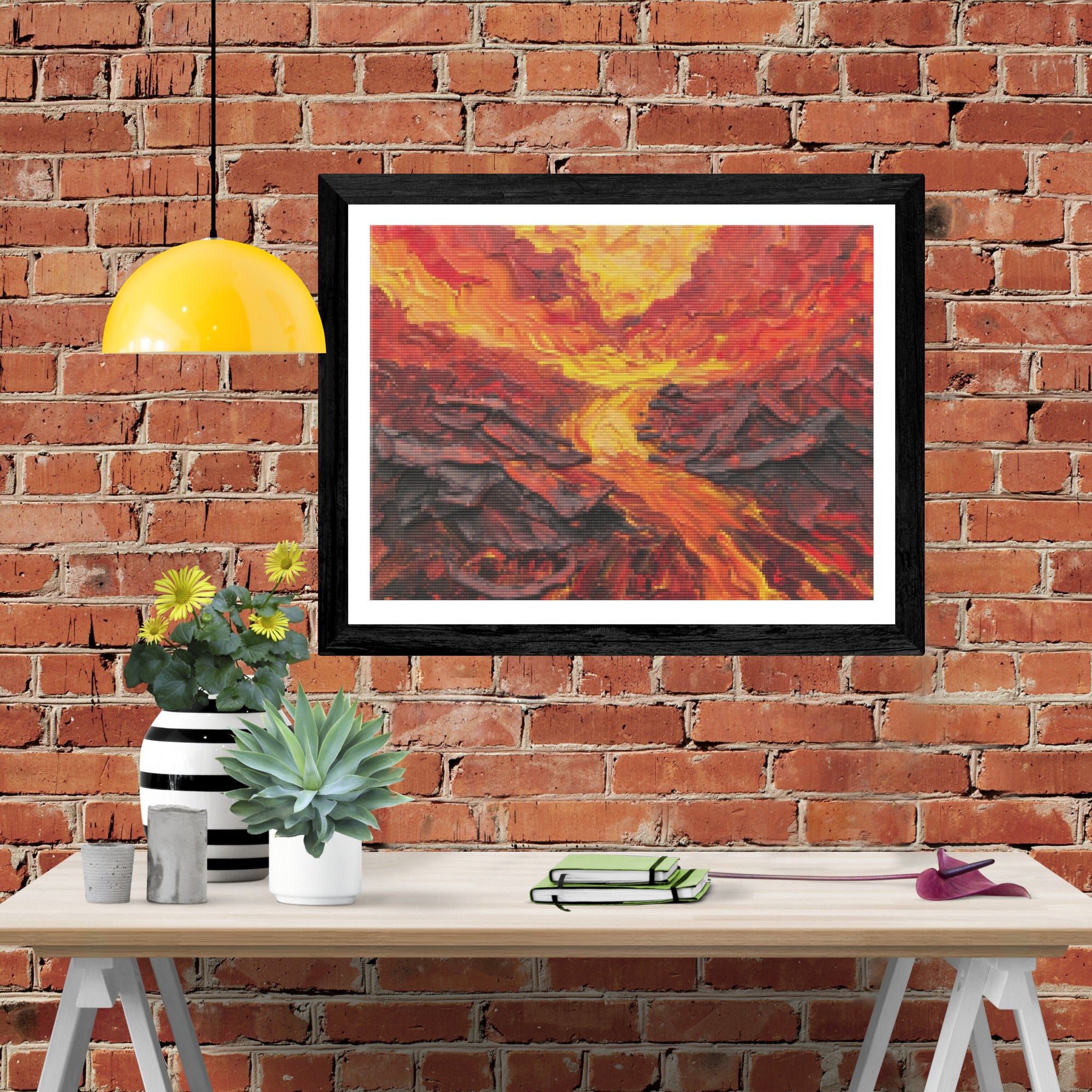 Fiery Landscape Of Mustafar Official Diamond Painting Kit
