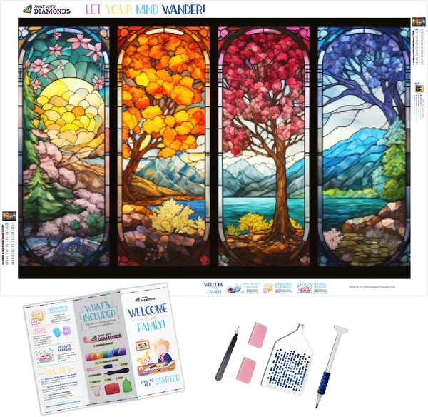New - Four Seasons Color Tree, Rubik Crystal Diamond Painting– Diamond  Paintings Store