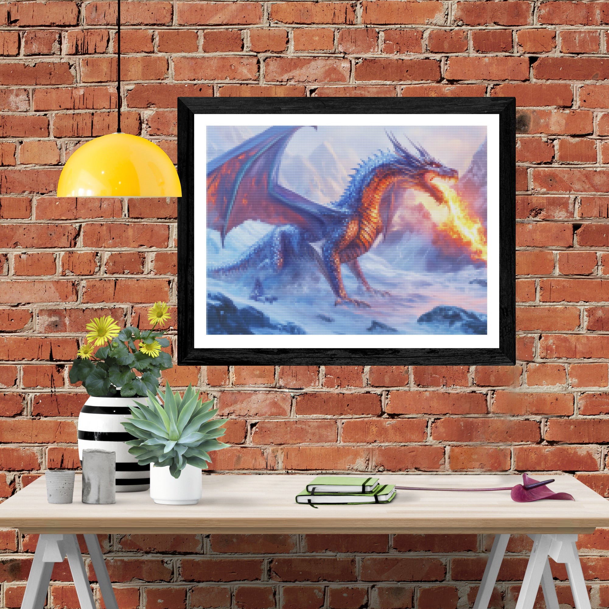 Frostfire Dragon Official Diamond Painting Kit | Diamond Art