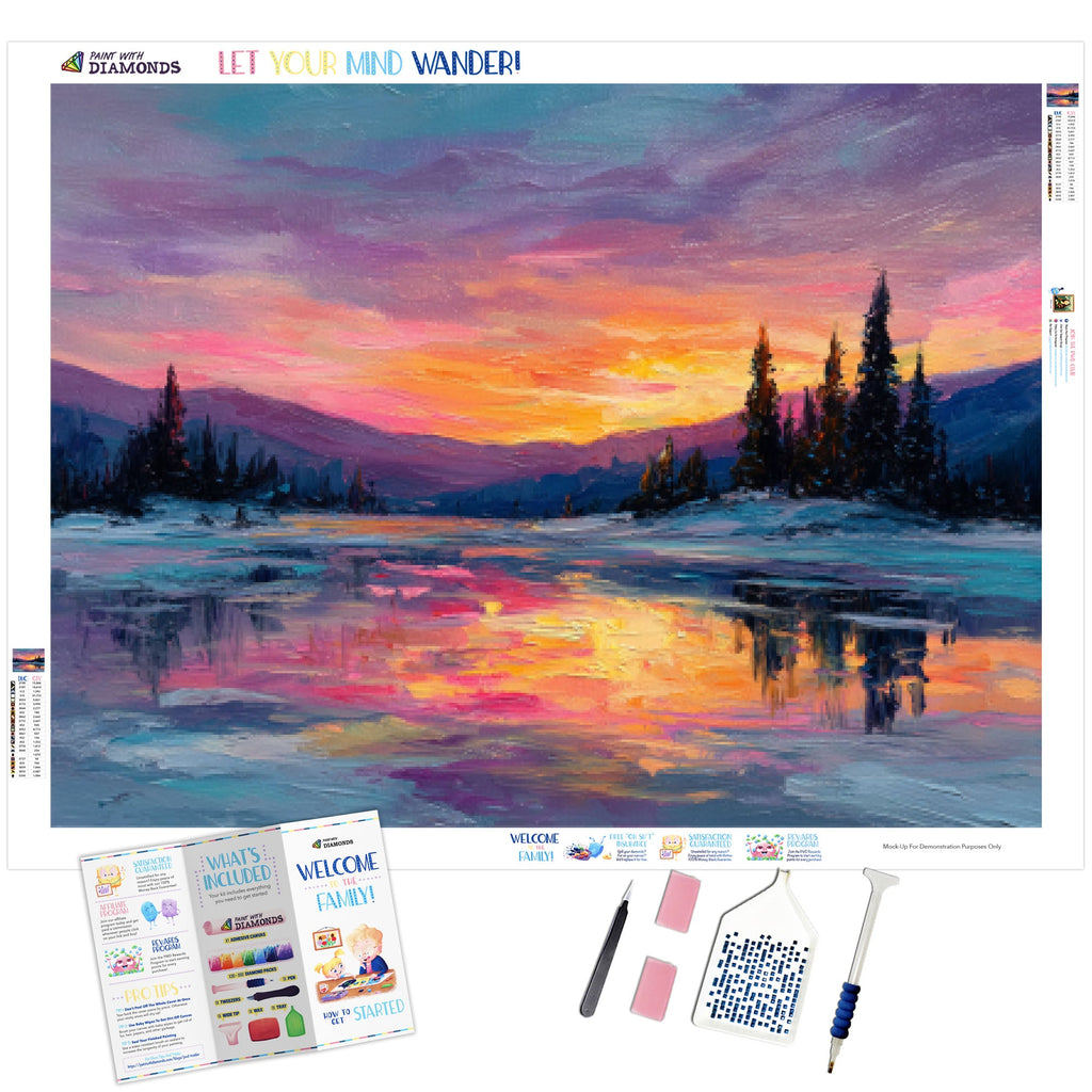 Frozen Lake Under A Painted Sky - Product Mockup 1