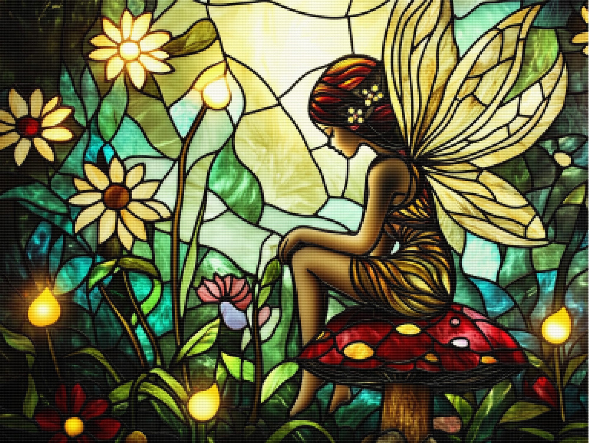 Garden Fairy Stained Glass Official Diamond Painting Kit