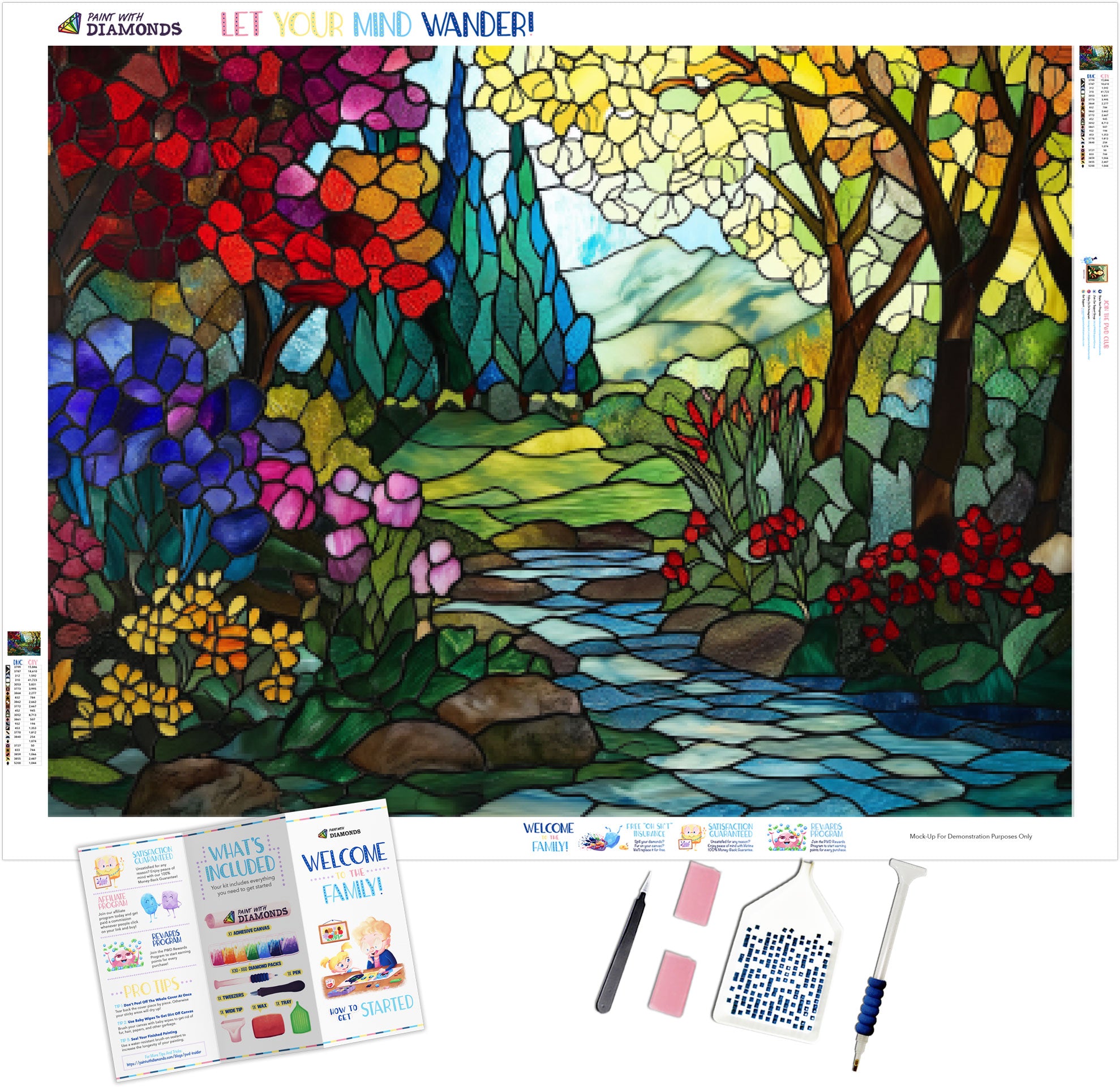 Garden Of Eden Stained Glass 1 Official Diamond Painting Kit