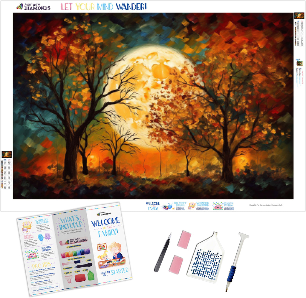 Illuminating Harvest Moon Official Diamond Painting Kit | Diamond Art ...
