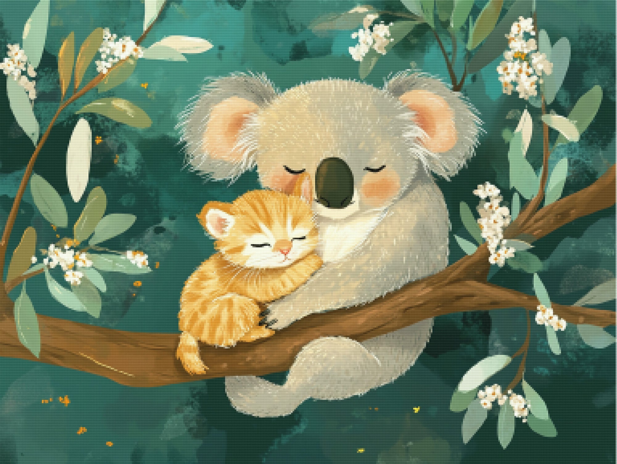 Koala and Kitten Cuddles Official Diamond Painting Kit | Diamond