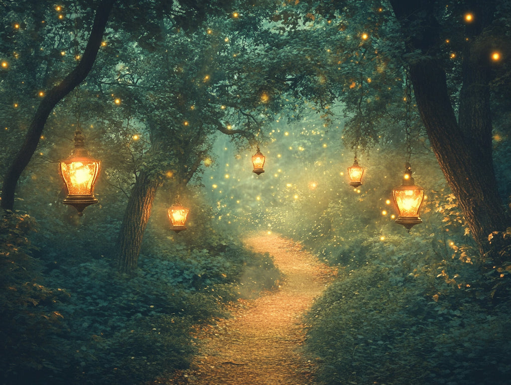 Lantern Path Through The Forest Diamond Painting - Full Drill Kit ...